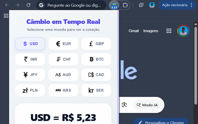 Câmbio em Tempo Real - 截图 3