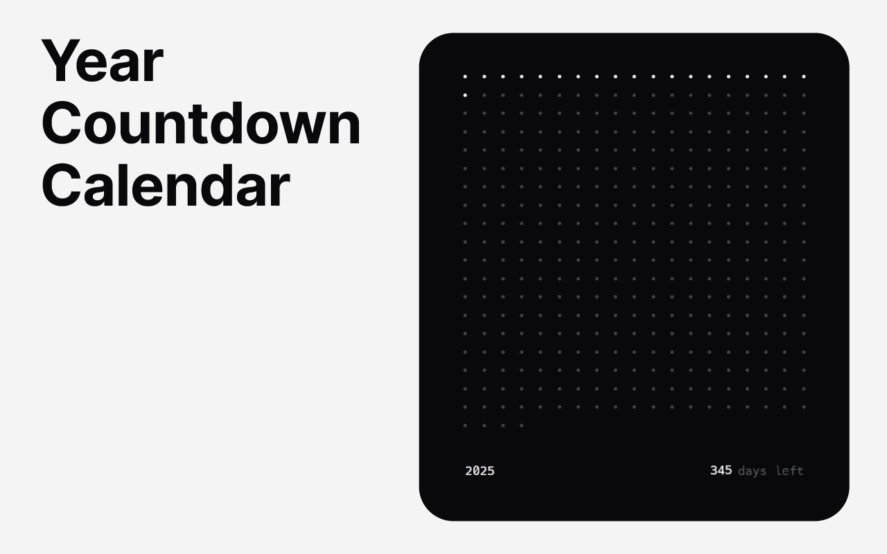 Year Countdown Calendar - 截图 1