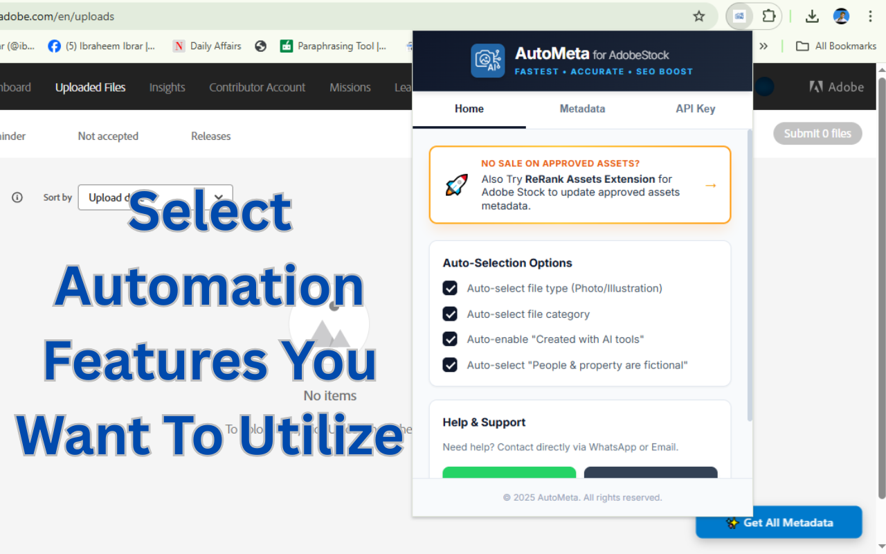 AutoMeta for AdobeStock - 截图 4