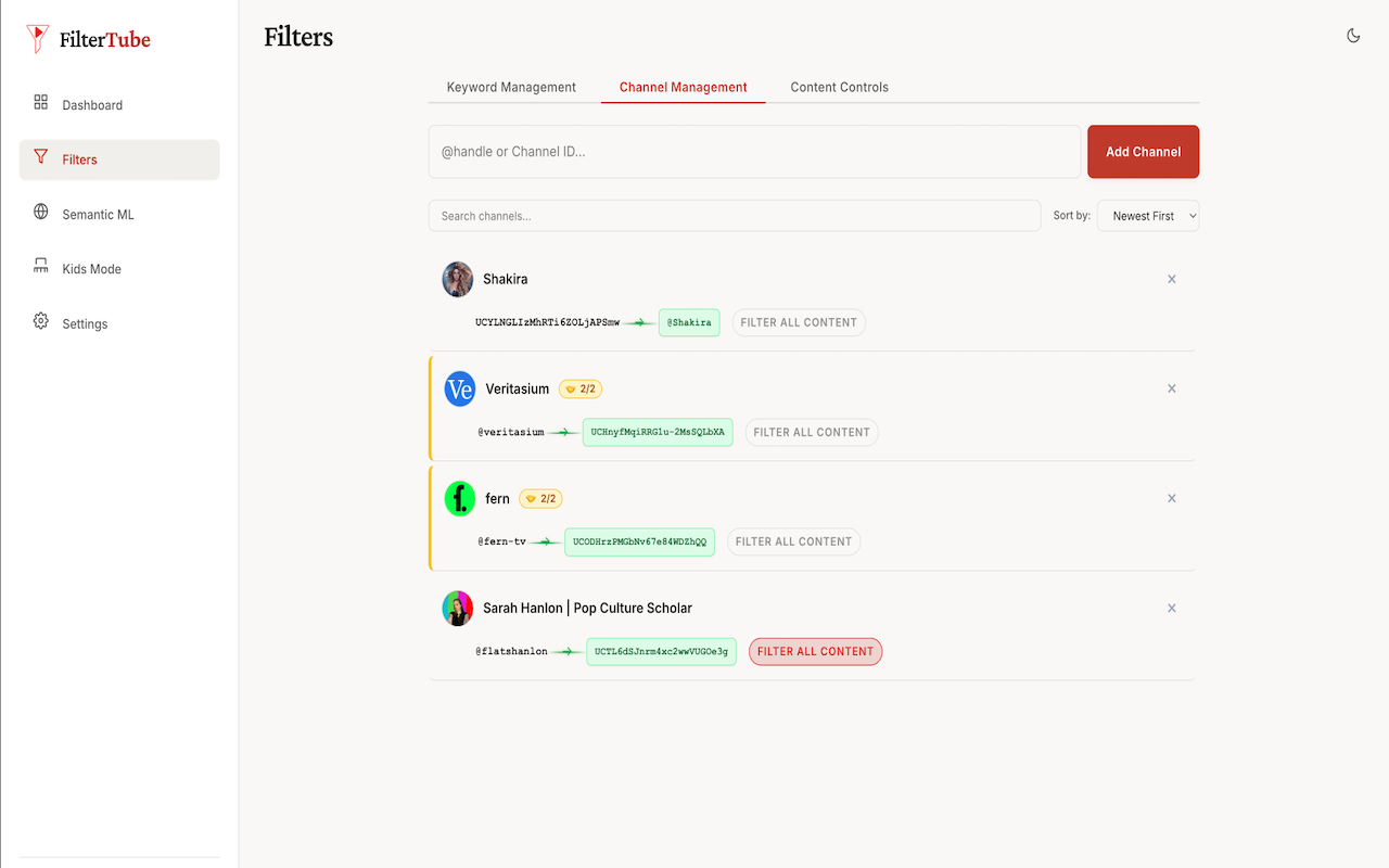 FilterTube - 截图 2