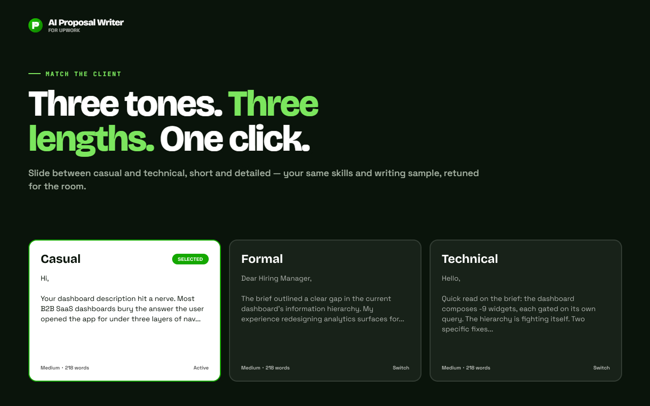 AI Proposal Writer for Upwork — Cover Letter Generator & Fit Score - 截图 4