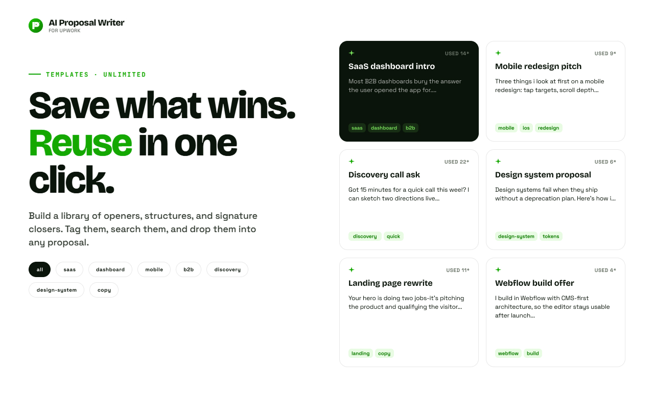 AI Proposal Writer for Upwork — Cover Letter Generator & Fit Score - 截图 5