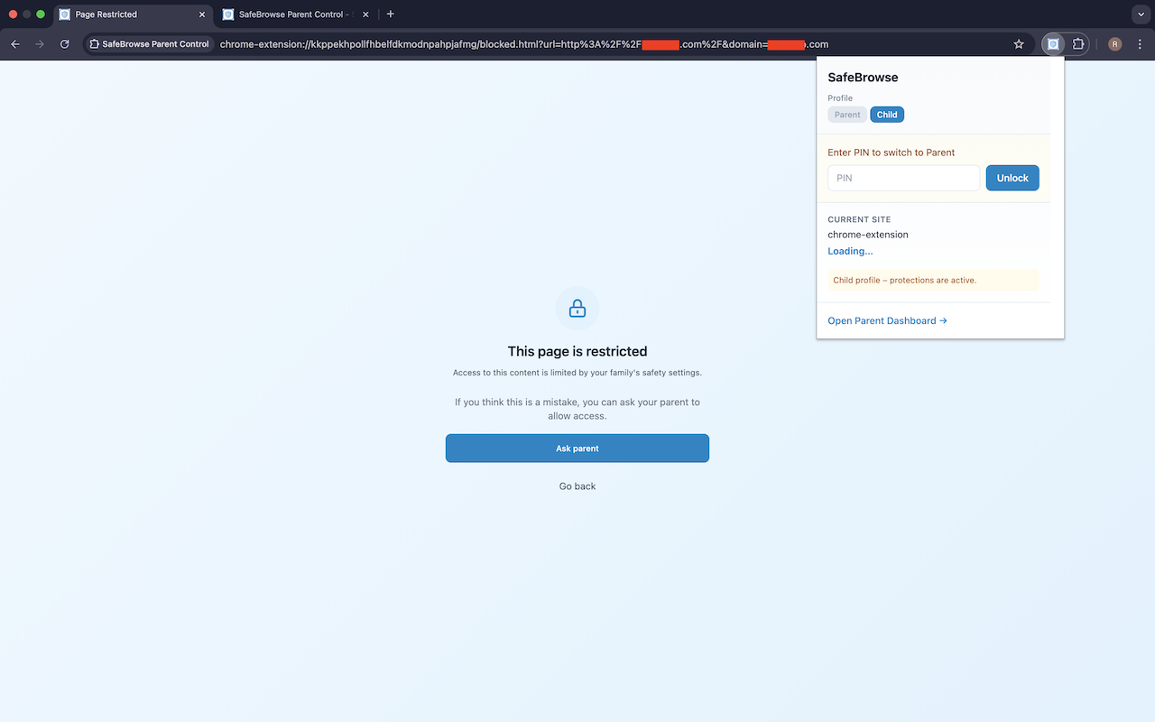 SafeBrowse Parent Control - 截图 3