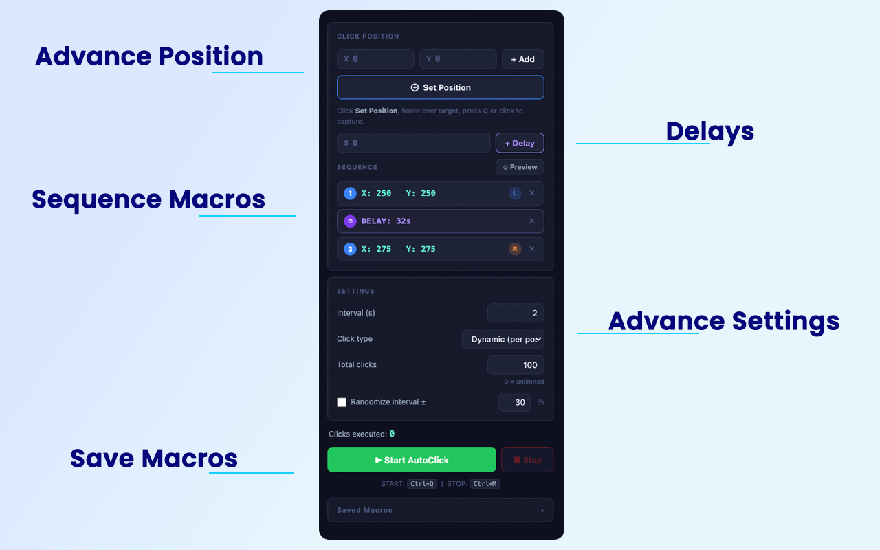 Click Easy - Auto Clicker Macro - 截图 1
