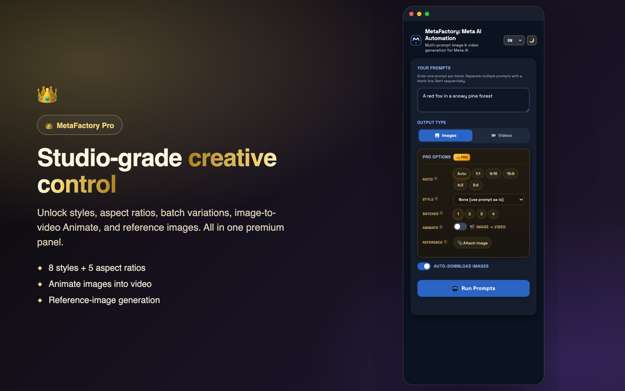 MetaFactory: Meta AI Automation - 截图 3