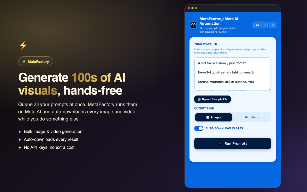 MetaFactory: Meta AI Automation - 截图 4