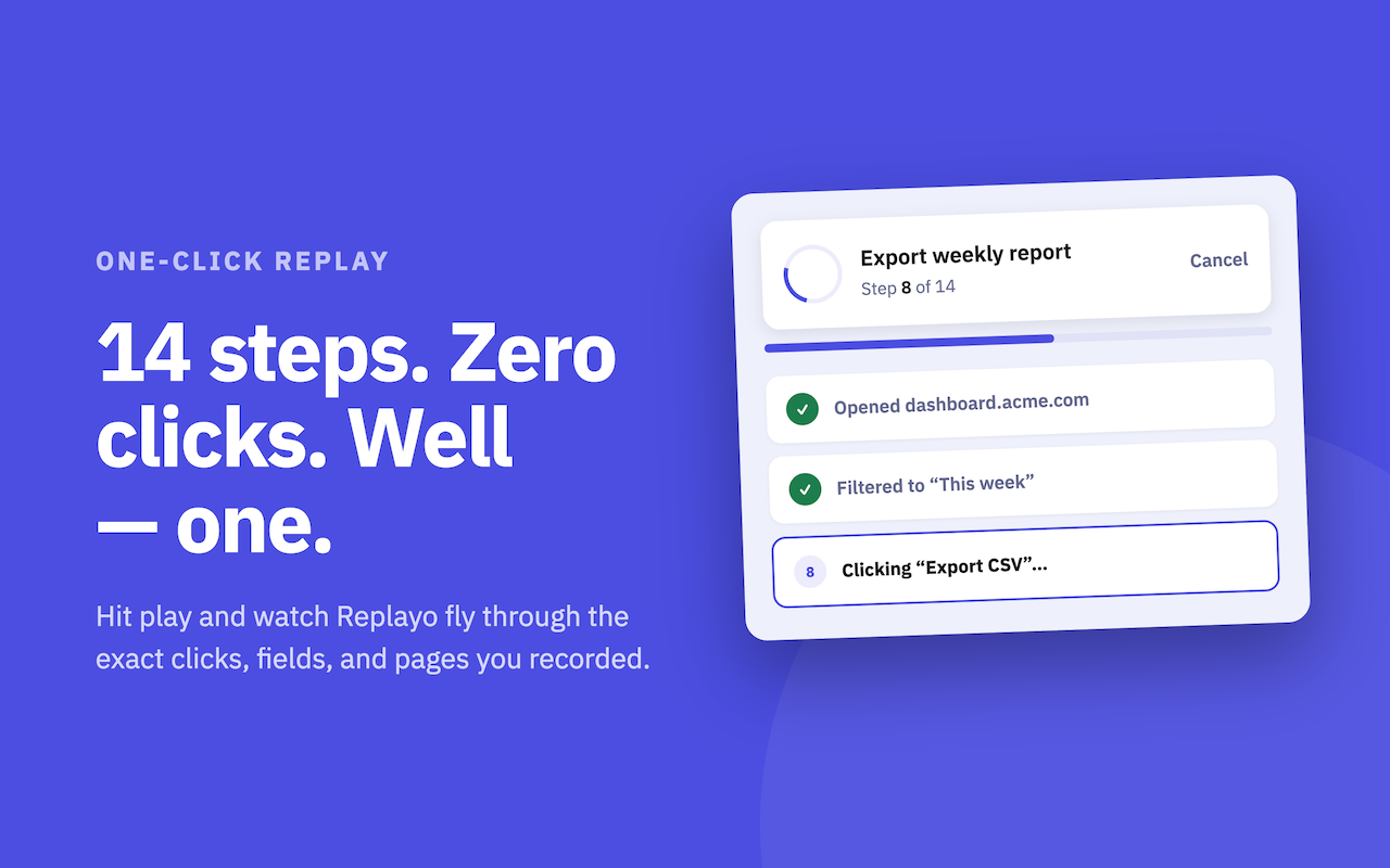 Replayo: Macro Recorder & Web Automation - 截图 1
