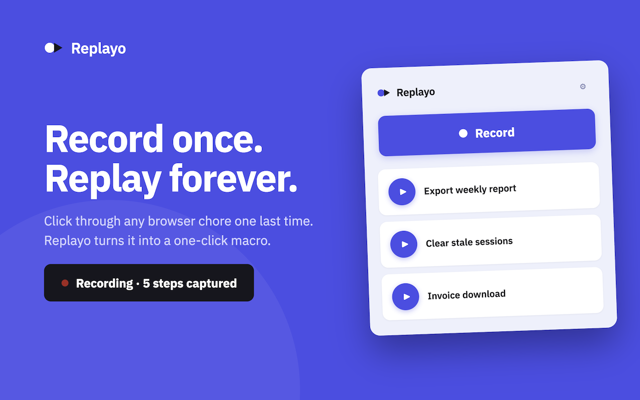 Replayo: Macro Recorder & Web Automation - 截图 3