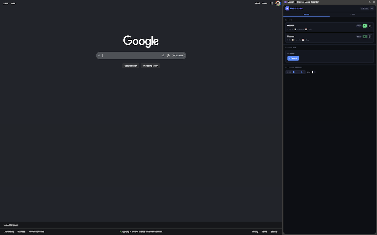 MacroX — Browser Macro Recorder - 截图 2