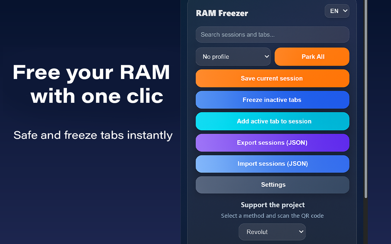RAM Freezer — Smart Tab & Memory Manager - 截图 2