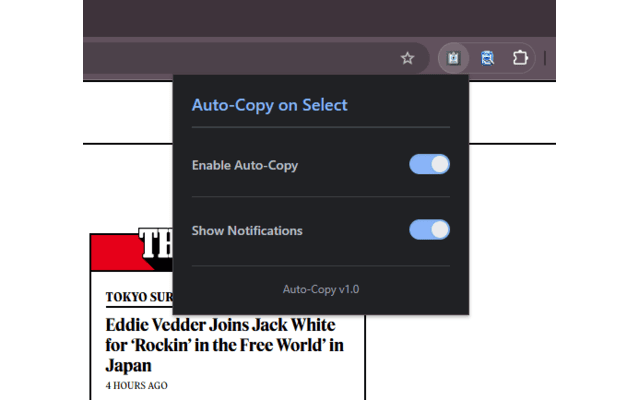 Auto-Copy on Select - 截图 2