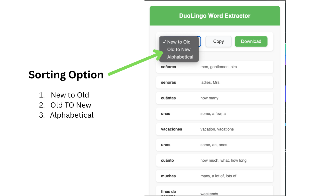 DuoLingo Word Extractor - 截图 1