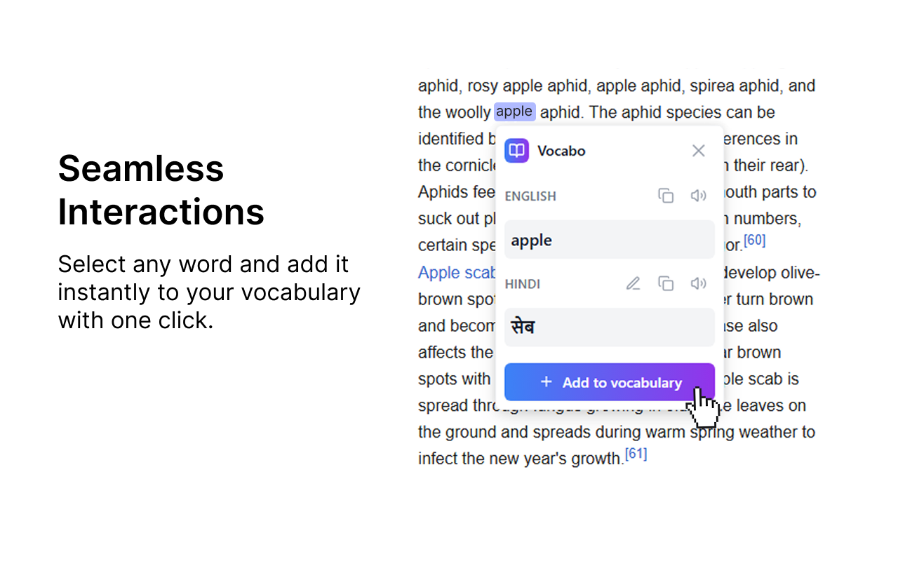 Vocabo - Learn 249+ Languages While Browsing - 截图 3