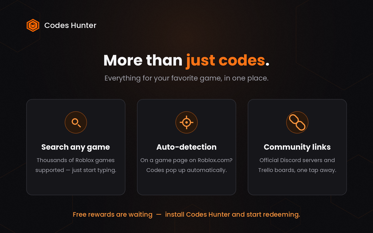 Codes Hunter — Free Roblox Codes, Instantly - 截图 3