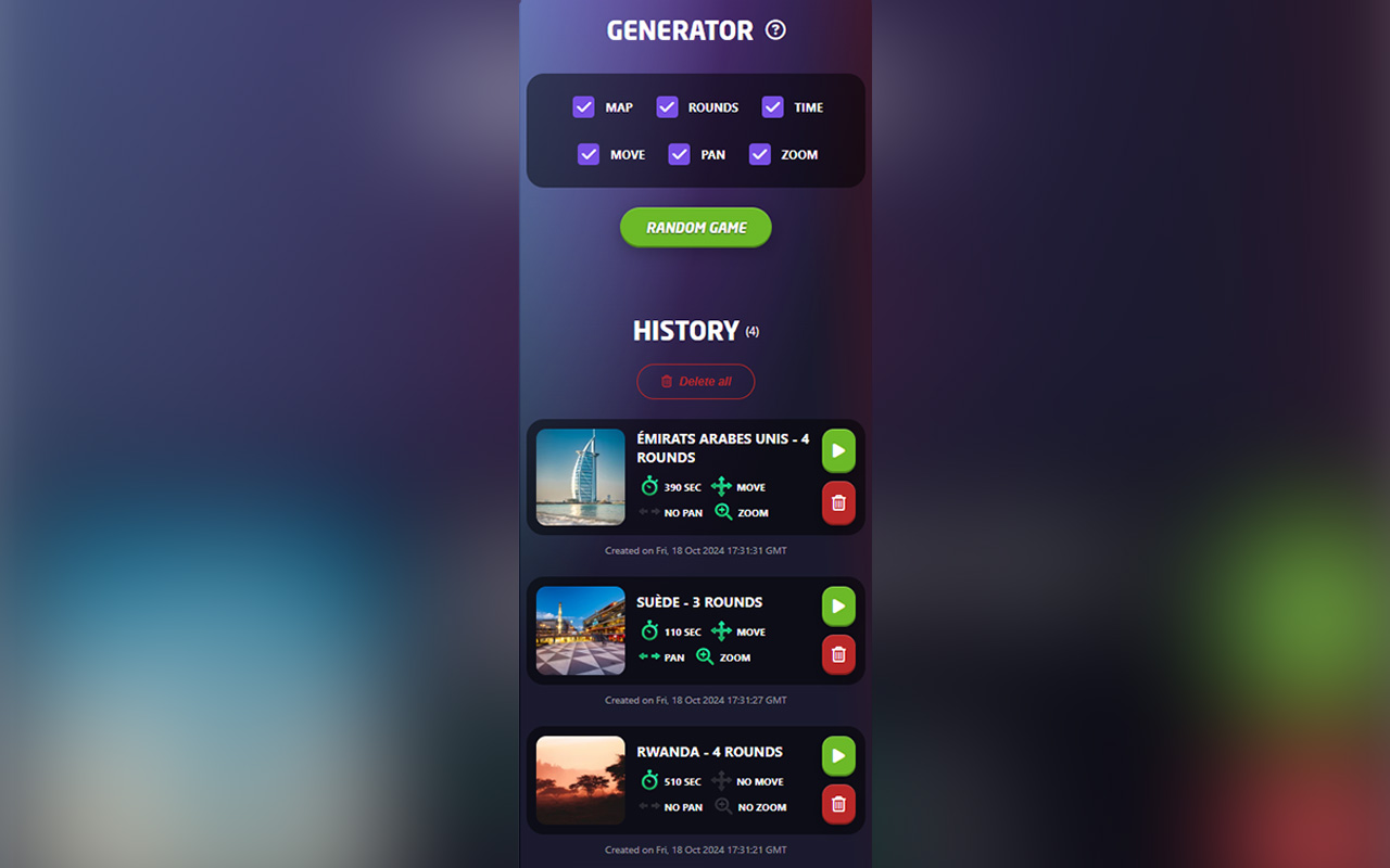 Random Party Generator - Geoguessr - 截图 1