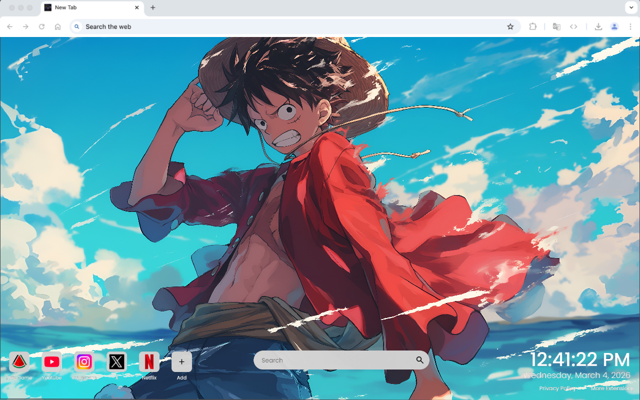 Monkey D. Luffy Sea One Piece Live Wallpaper - 截图 2