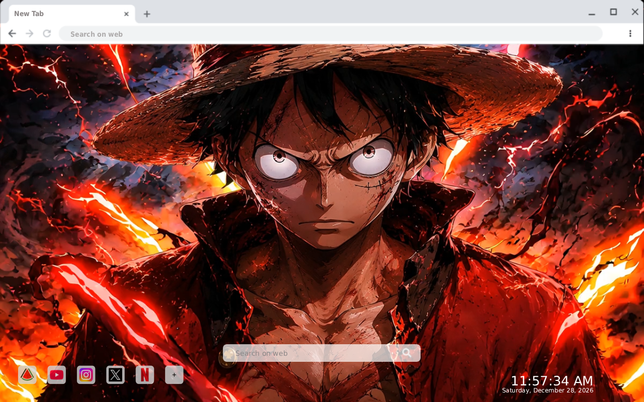 One Piece: Luffy Captain Flame Live Wallpaper - 截图 2