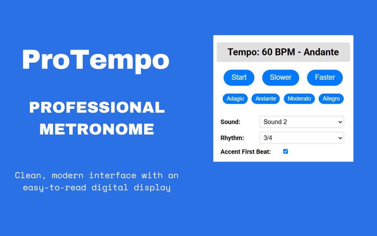 ProTempo - Professional Metronome - 截图 1