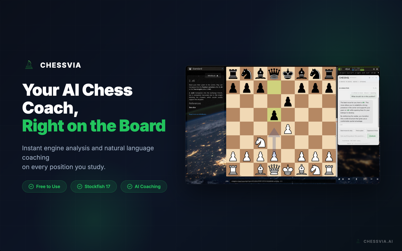 Chessvia AI — AI国际象棋分析与AI教练 - 截图 5