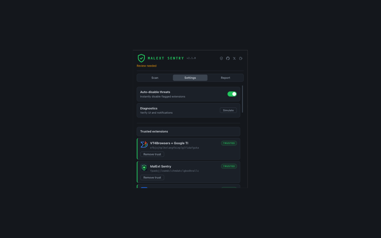 MalExt Sentry - Malicious Browser Extension Scanner - 截图 2