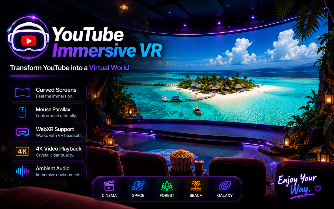 YouTube Immersive VR - Virtual Cinema, Space & VR Experience - 截图 3