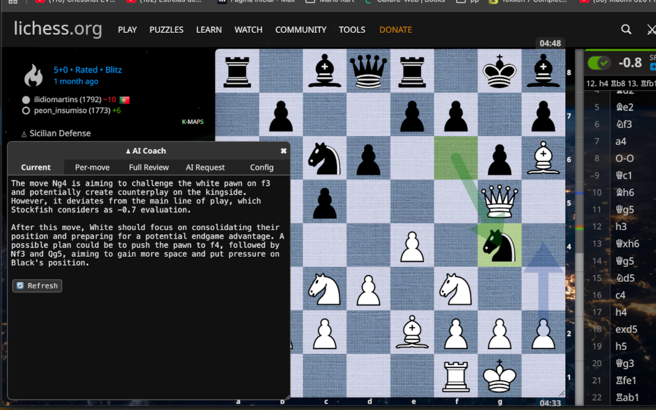 AI Chess Coach for Lichess™ - 截图 1