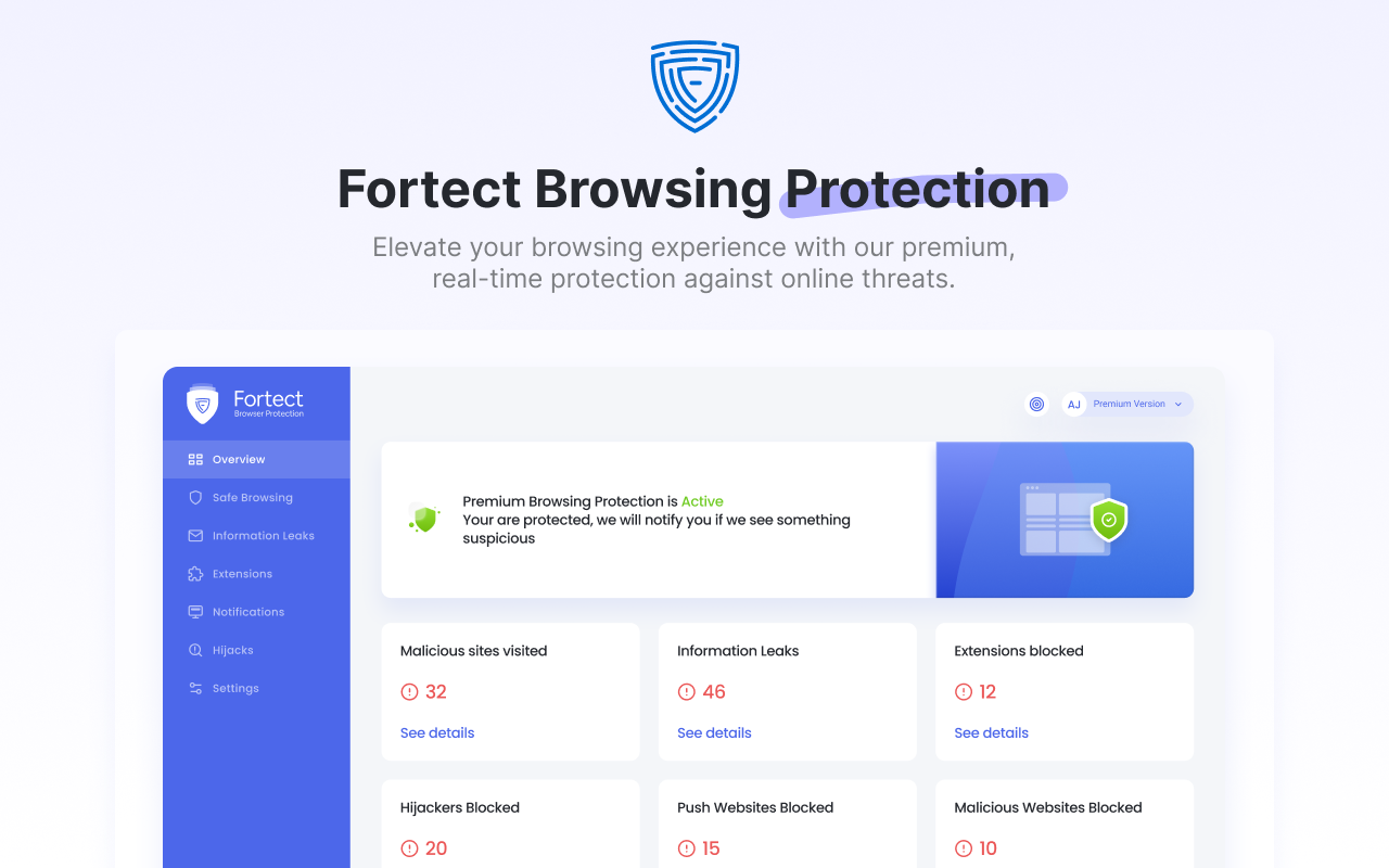 Fortect Browsing Protection - 截图 1