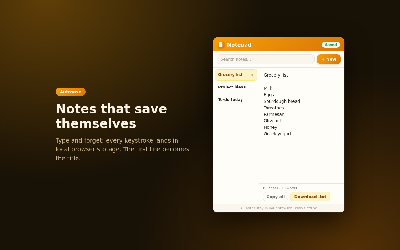 Notepad - 浏览器弹窗中的快速便笺 - 截图 2