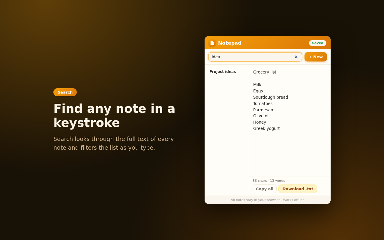 Notepad - 浏览器弹窗中的快速便笺 - 截图 3