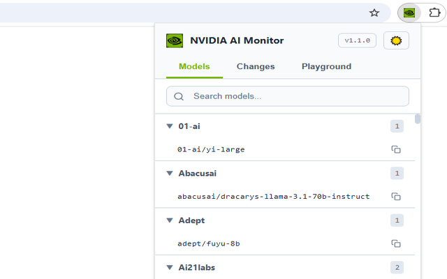 NVIDIA AI Models Monitor - 截图 2