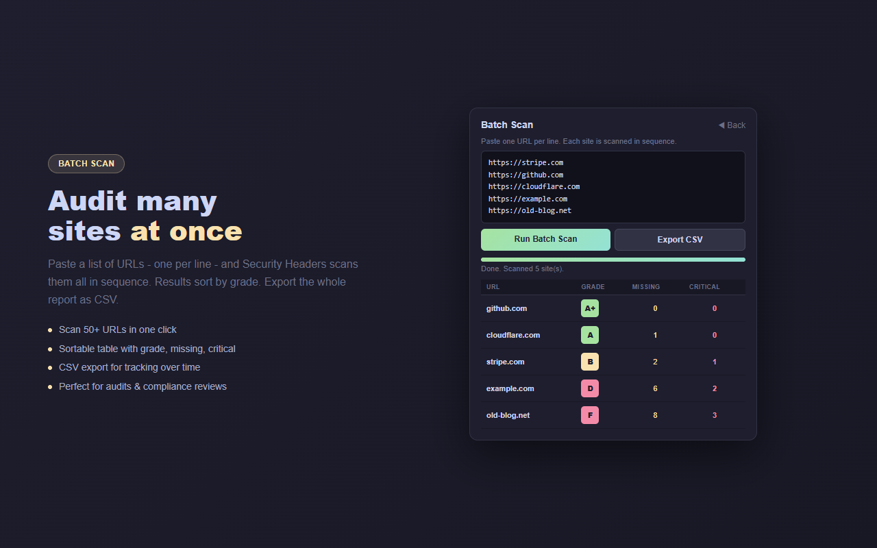 Security Headers - 截图 1