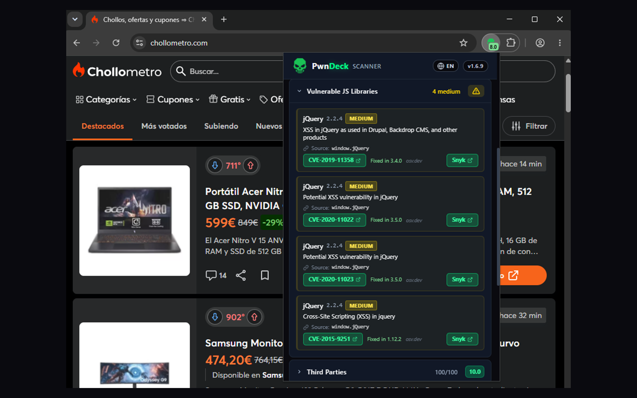 PwnDeck Scanner — Website Security & Privacy - 截图 3