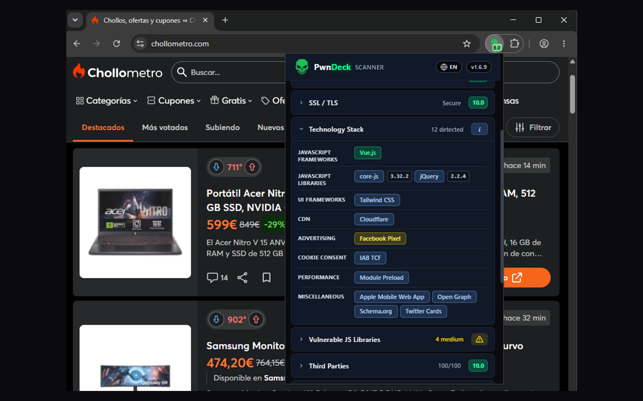 PwnDeck Scanner — Website Security & Privacy - 截图 4