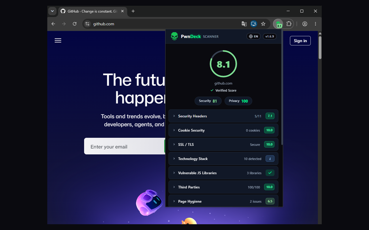 PwnDeck Scanner — Website Security & Privacy - 截图 6