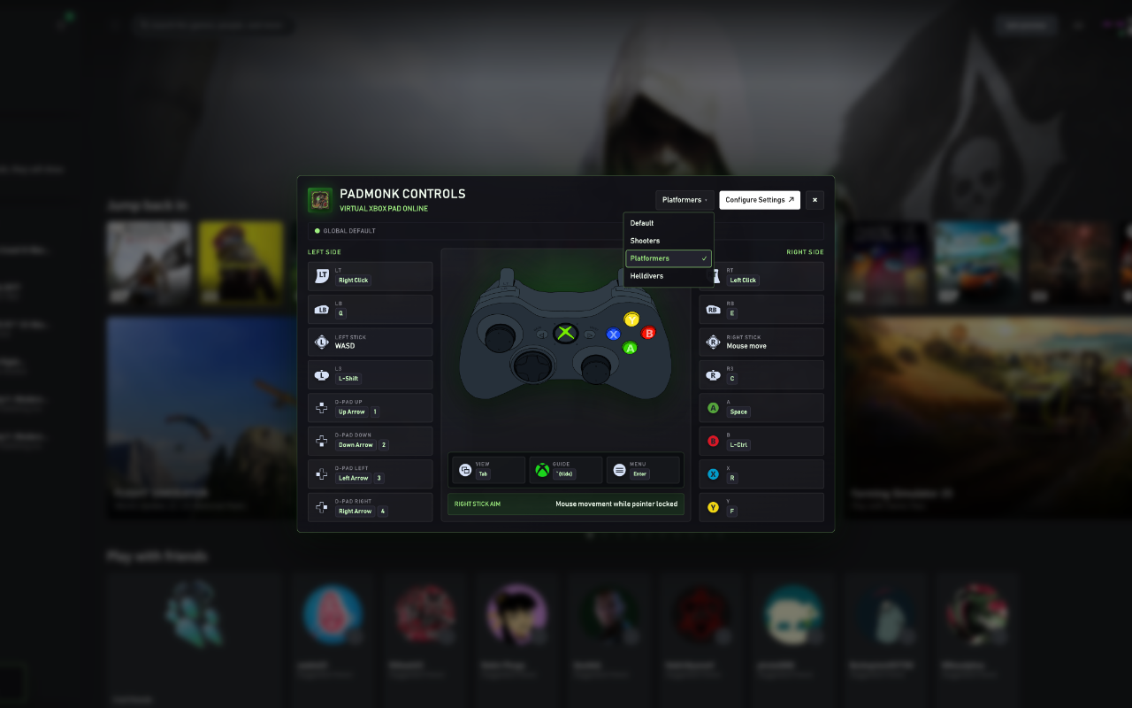 padmonk: 适用于 Xbox Cloud Gaming 的鼠标和键盘 - 截图 2