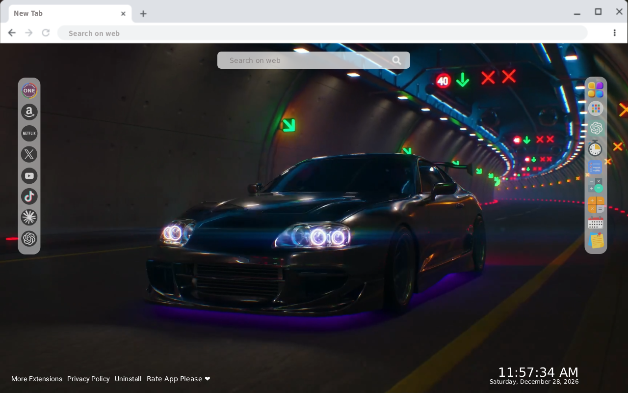 Toyota Supra Live Wallpaper - New Tab Theme - 截图 4