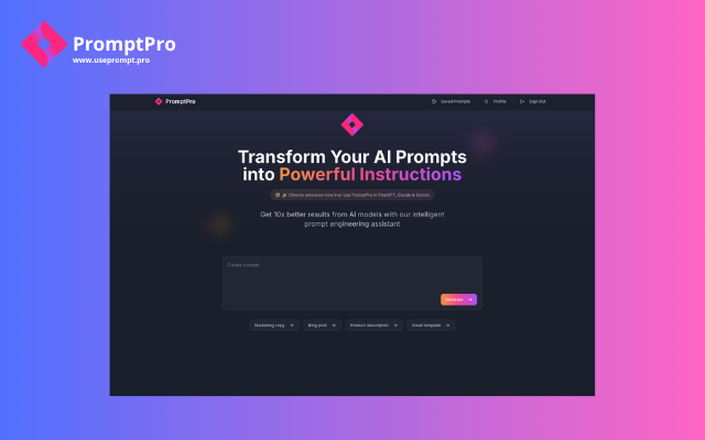PromptPro: AI Prompt Enhancer - Improve Prompts for ChatGPT, Claude, Gemini - 截图 2
