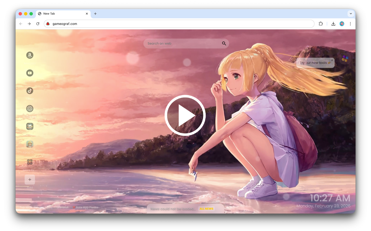 Cute Lillie at the Beach Pokémon Live Wallpaper - 截图 5