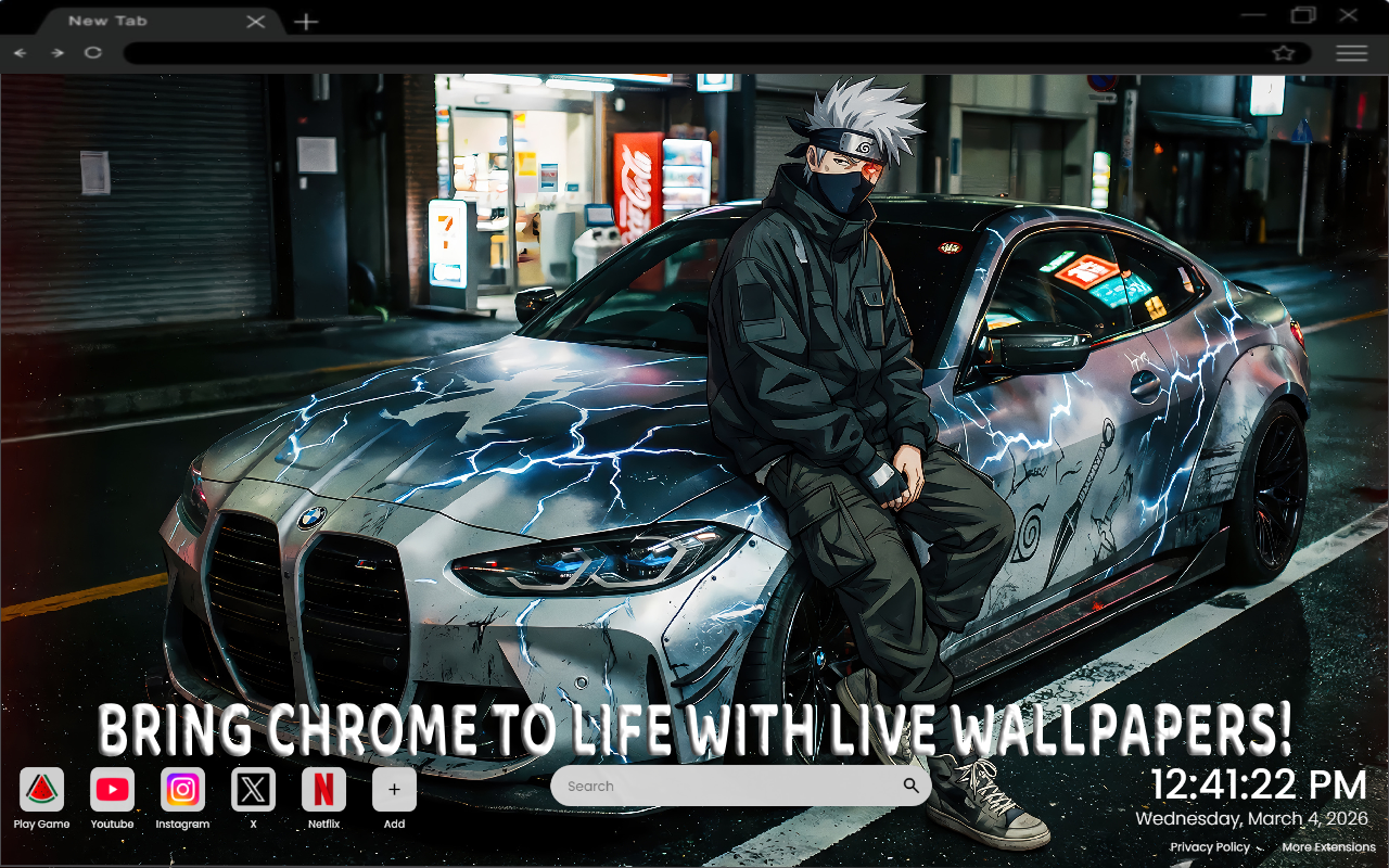 BMW M4 Kakashi Hatake Live Wallpaper - 截图 2