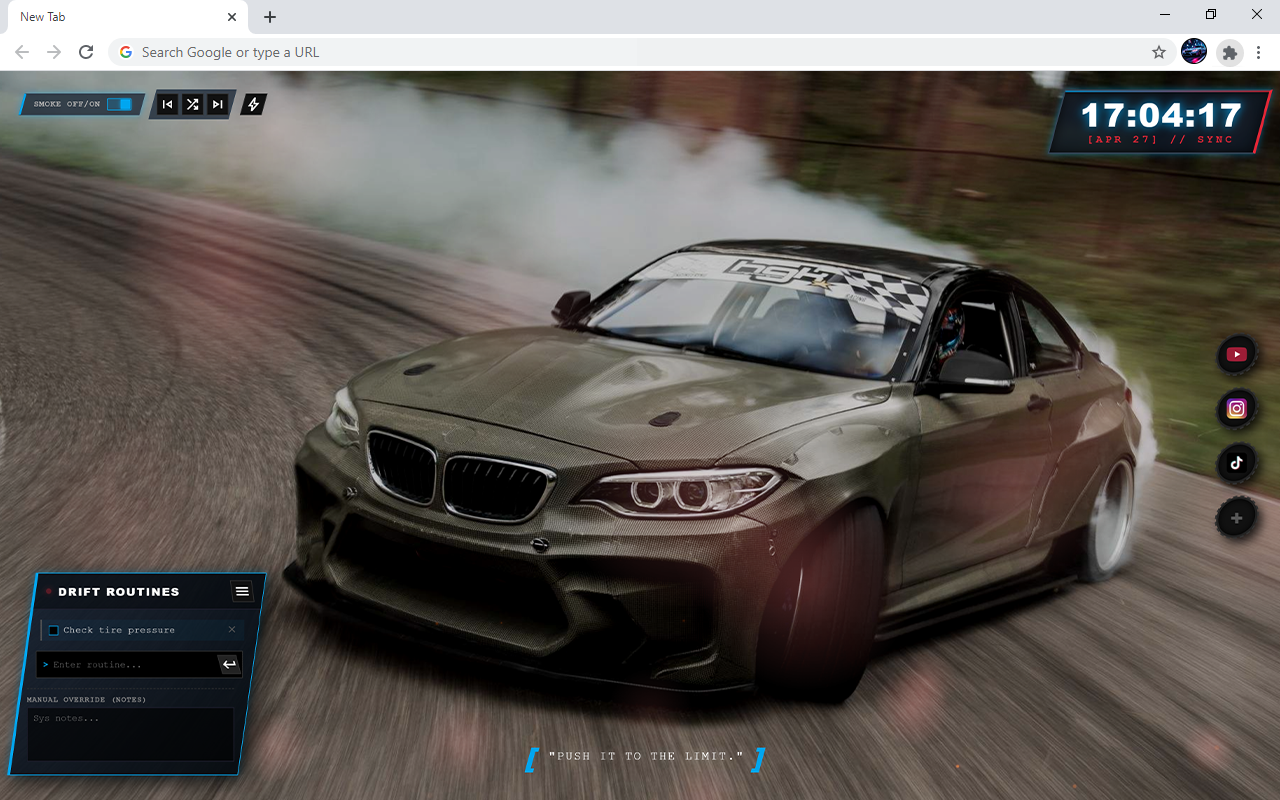 BMW Drift Car HD Wallpaper New Tab - 截图 2