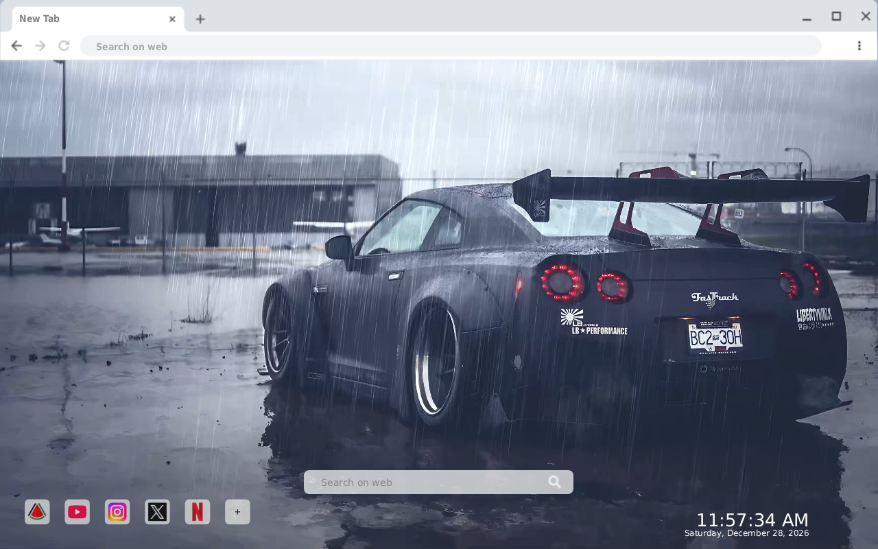 Nissan GT-R R35 Midnight Rain Live Wallpaper - 截图 1