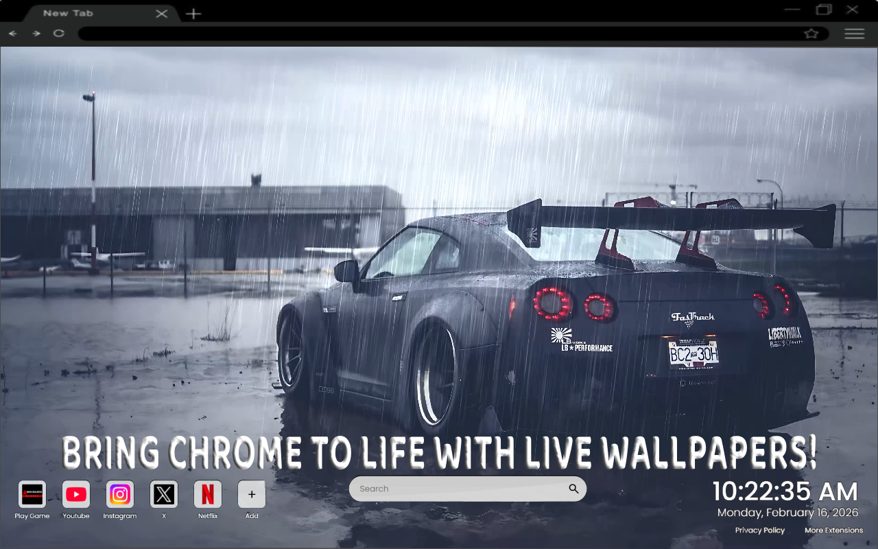 Nissan GT-R R35 Midnight Rain Live Wallpaper - 截图 2