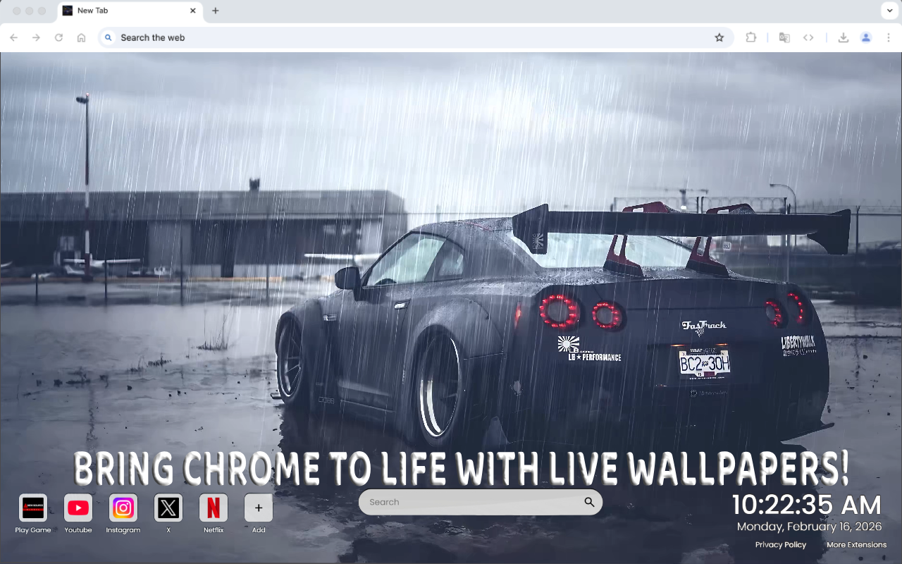 Nissan GT-R R35 Midnight Rain Live Wallpaper - 截图 4