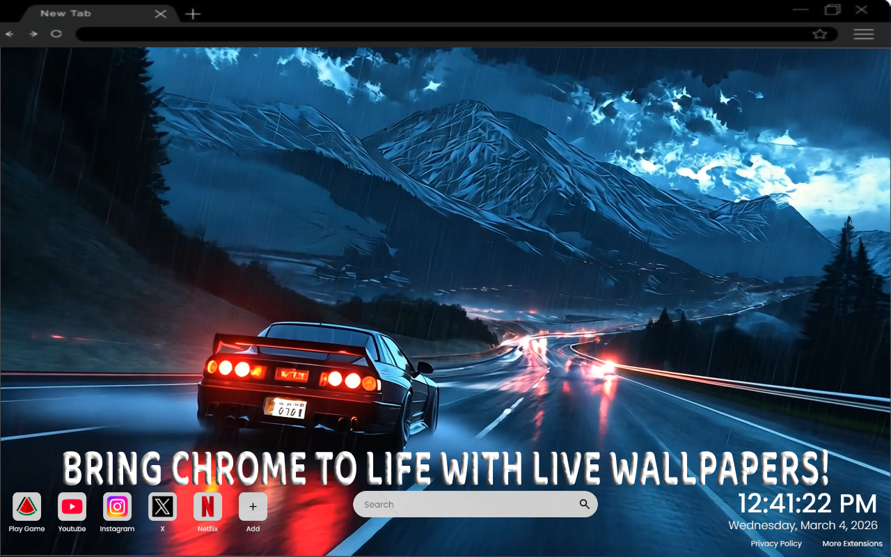 Nissan Skyline GT-R Midnight Drive Live Wallpaper - 截图 2
