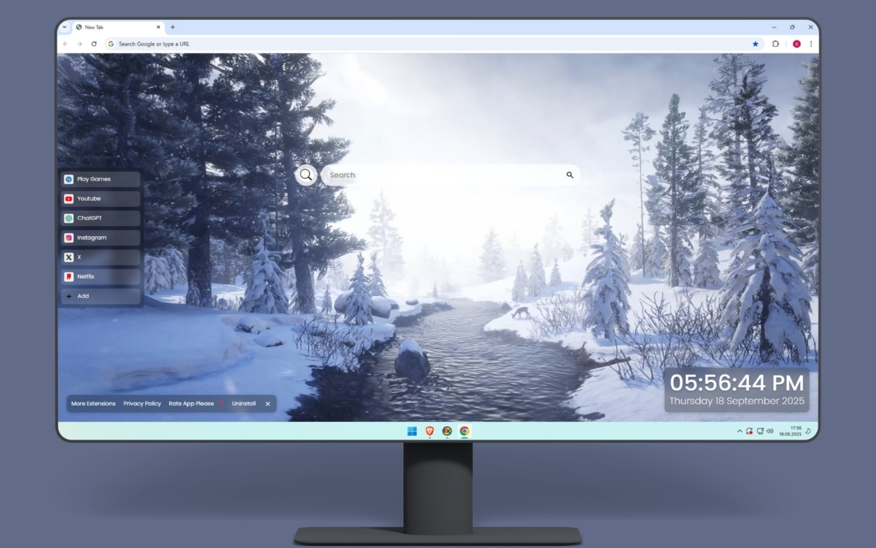 Winter Water Stream Forest Live Wallpaper - 截图 2