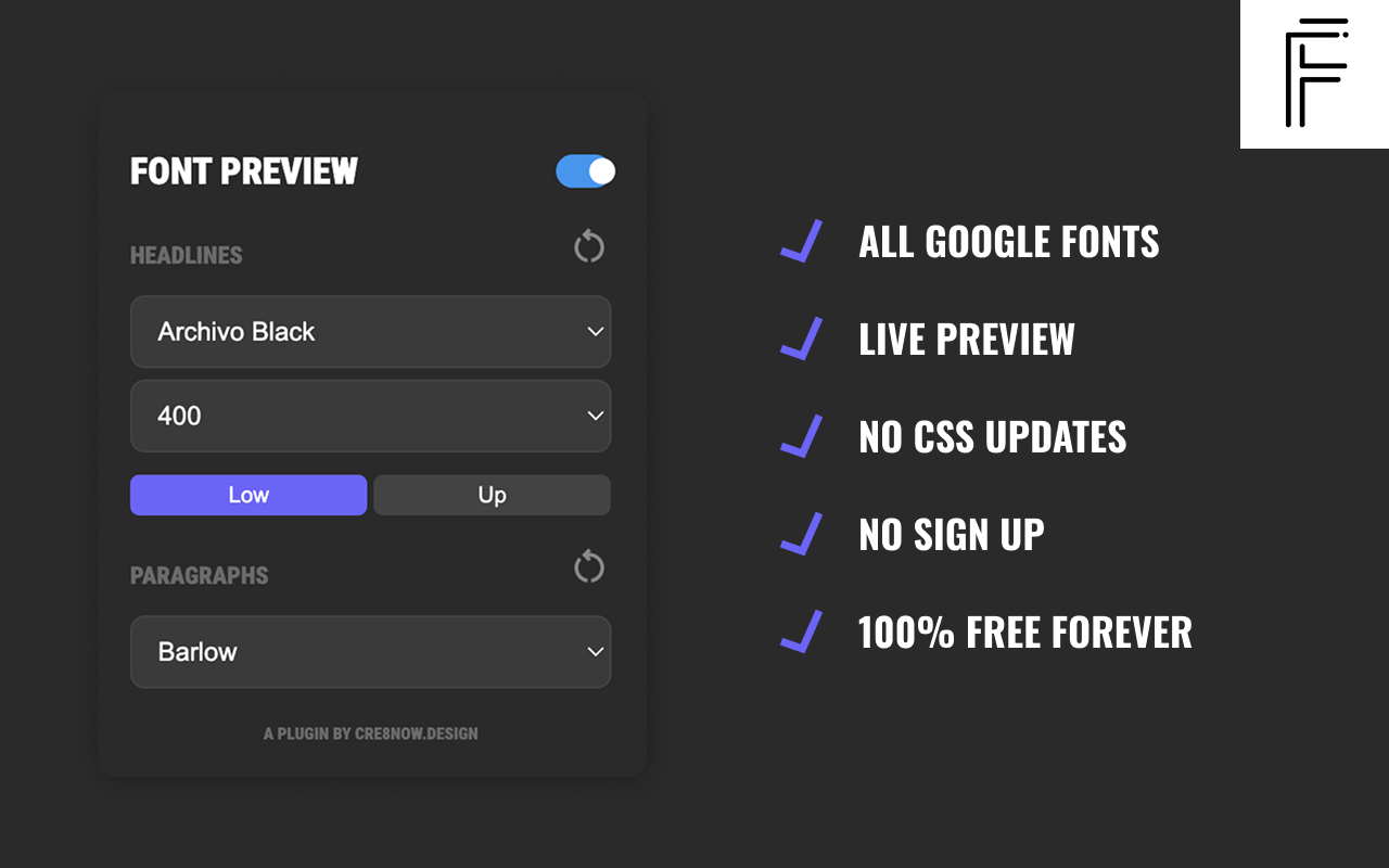 Google Fonts Preview - 截图 1