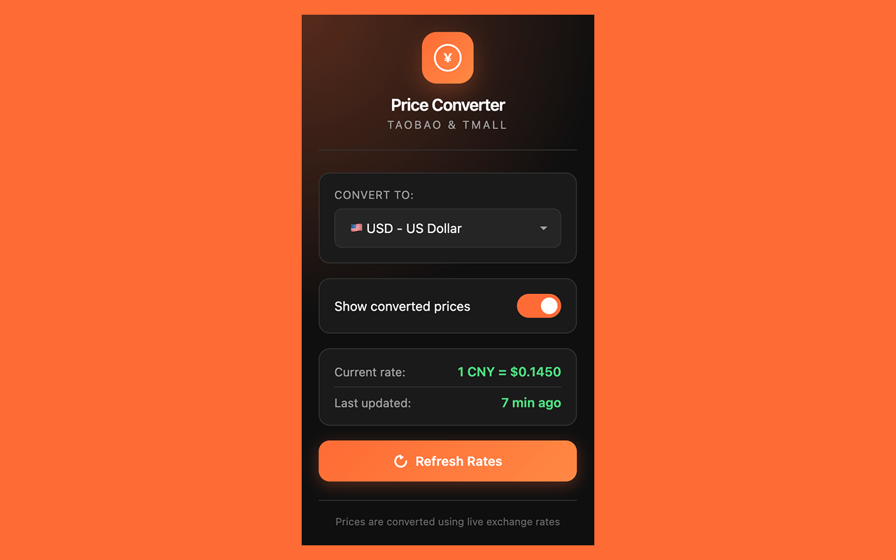 Taobao Price Converter - 截图 2