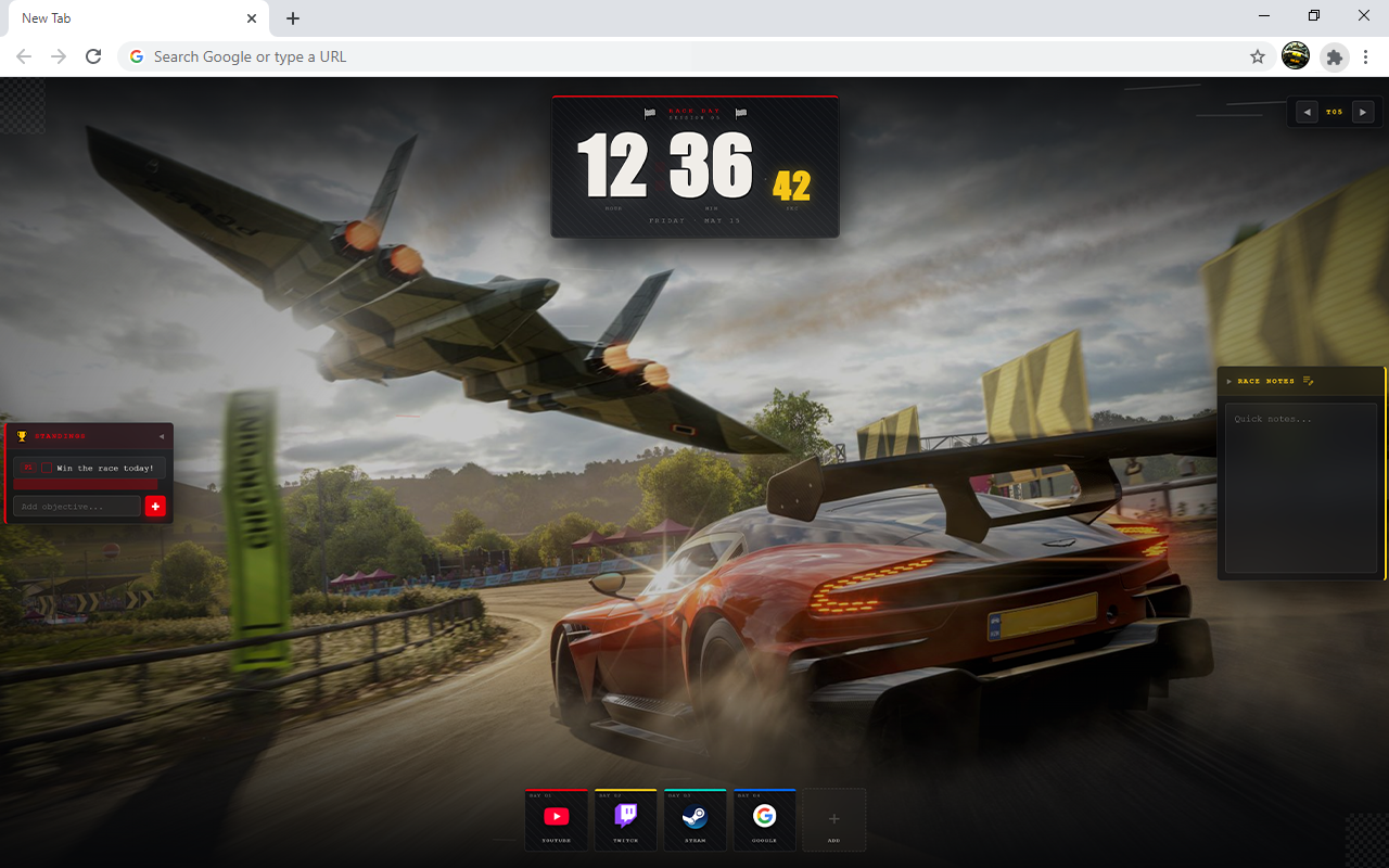 Car Games HD Wallpaper New Tab - 截图 2