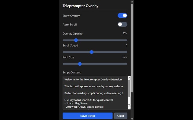 Teleprompter Overlay - 截图 2