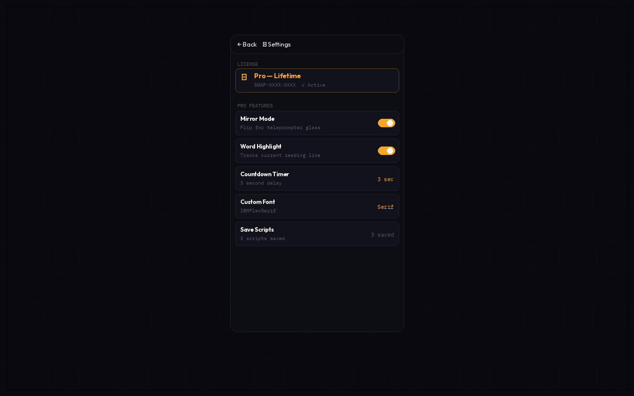 SnapScript — Browser Teleprompter - 截图 5
